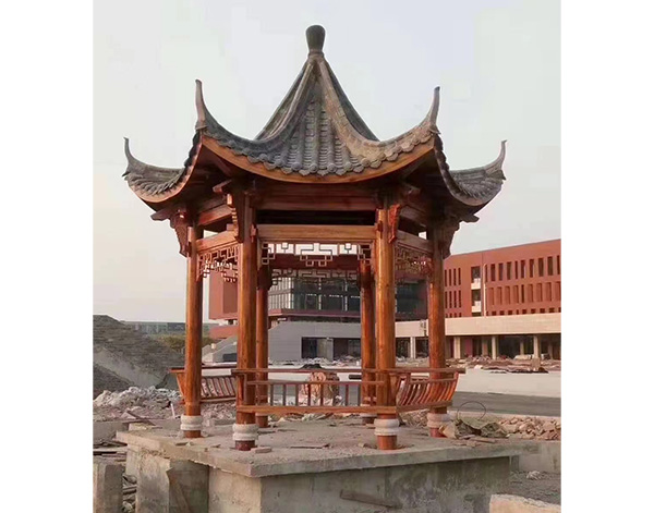 六角古建凉亭